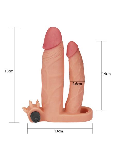 Nakładka gumowa na penisa z drugą analną końcówką - 7