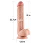 Dildo realistyczne z dwuwarstwowego materiału 18cm - 4