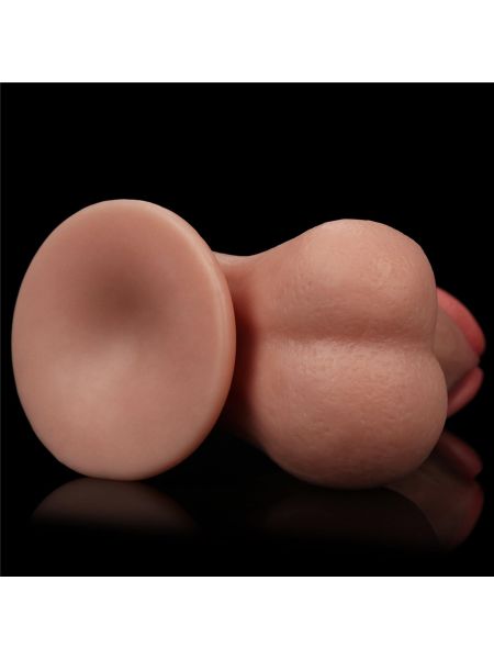 Giętkie grube żylaste dildo z jądrami 19,5 cm - 10