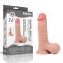 Giętkie grube żylaste dildo z jądrami 19,5 cm - 10