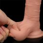 Giętkie grube żylaste dildo z jądrami 19,5 cm - 8