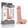 Giętkie grube żylaste dildo z jądrami 19,5 cm - 4