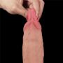 Gumowe duże żylaste dildo z podwójna skórą 24,5 cm - 6