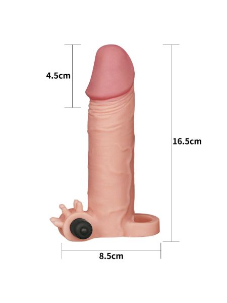 Elastyczne realistyczne przedłużenie penisa 17,5cm - 2