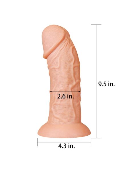Ogromne z przyssawką dildo realistyczny wygląd  24 cm - 2