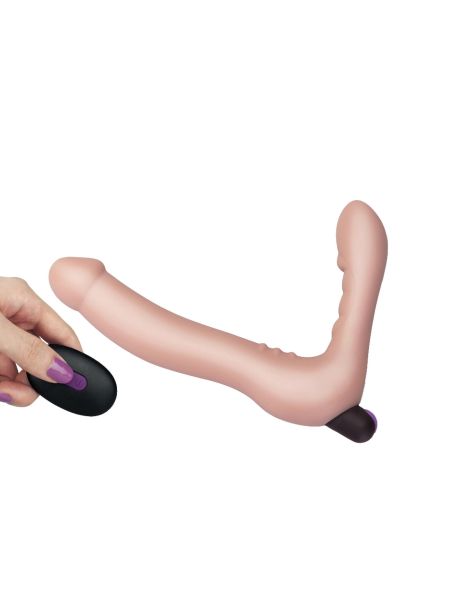 Sex lesbijski 3 poziomy wibracji podwójne dildo - 4