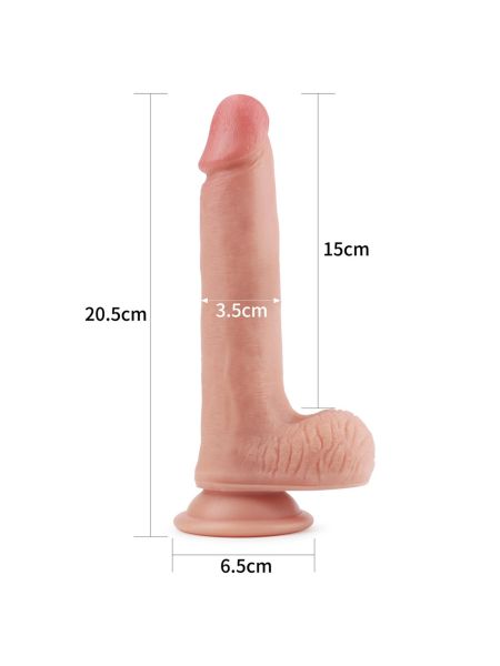 Silikonowe realistyczne dildo z przyssawką 20,5 cm - 3