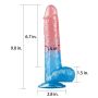 Dwukolorowy penis dildo z przyssawką mocna orgazm - 3