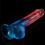 Dwukolorowy penis dildo z przyssawką mocna orgazm - 6