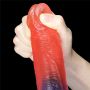 Dwukolorowy penis dildo z przyssawką mocna orgazm - 10
