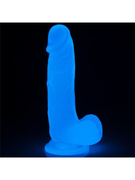 Podświetlane dildo z przyssawką sztuczny penis - 10