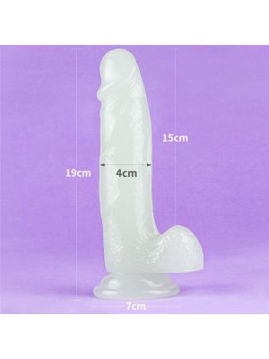 Podświetlane dildo z przyssawką sztuczny penis - image 2