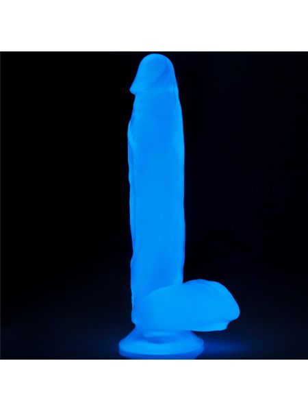 Elastyczne dildo z przyssawką podświetlane 25,5cm - 2