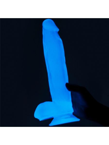 Elastyczne dildo z przyssawką podświetlane 25,5cm - 4