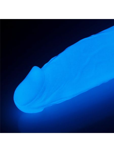 Elastyczne dildo z przyssawką podświetlane 25,5cm - 9