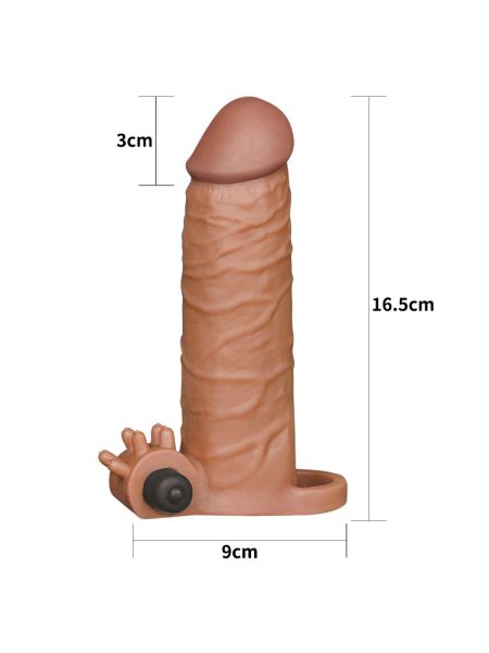 Silikonowe przedłużenie  na penisa wypustki 16,5 cm - 2