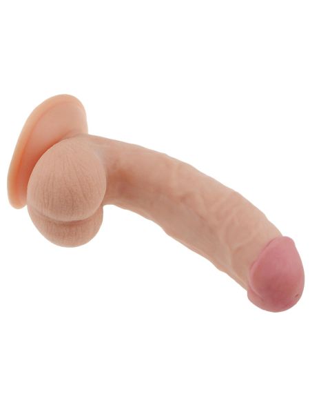 Penis grube dildo żylaste z jądrami przyssawką - 6