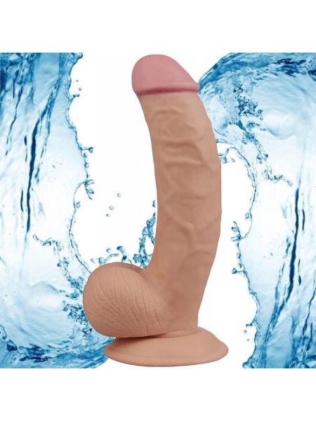 Penis grube dildo żylaste z jądrami przyssawką - 2
