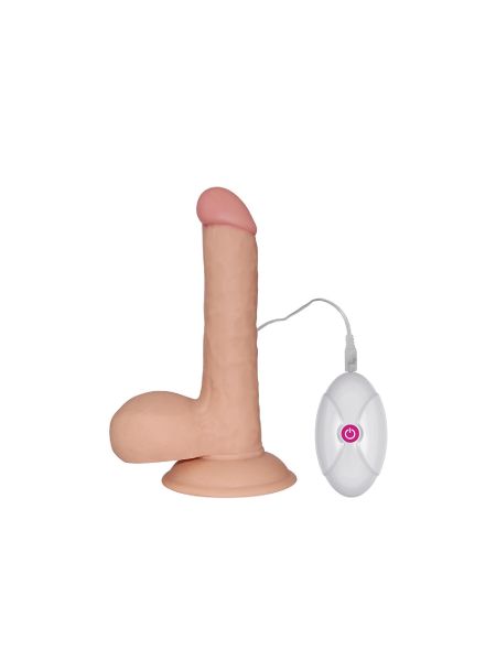 Wibrujące dildo z przyssawką wyżyłowany 18 cm - 2