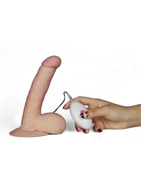 Wibrujące dildo z przyssawką wyżyłowany 18 cm - 4