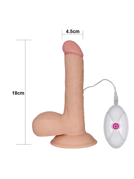 Wibrujące dildo z przyssawką wyżyłowany 18 cm - 8