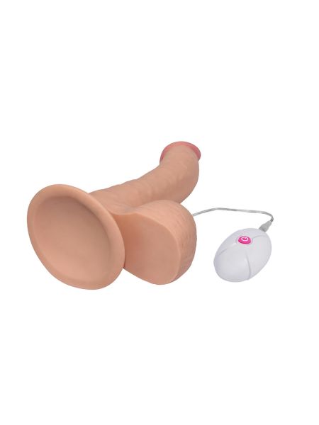 Gumowe dildo erotyczne z przyssawka i wibracjami - 3