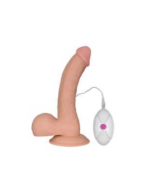 Gumowe dildo erotyczne z przyssawka i wibracjami - image 2