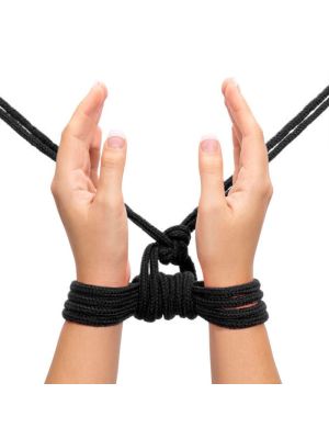 Czarna lina do podwiązywania rąk i nóg BDSM 10 m - image 2