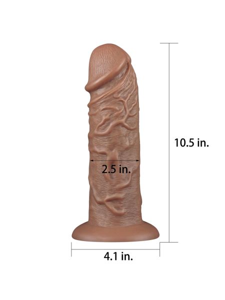 Wyżyłowane gigantyczne dildo z przyssawką 26,5 cm - 2