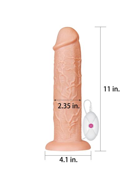 Ogromne grube dildo z przyssawką wibracje 28 cm - 2