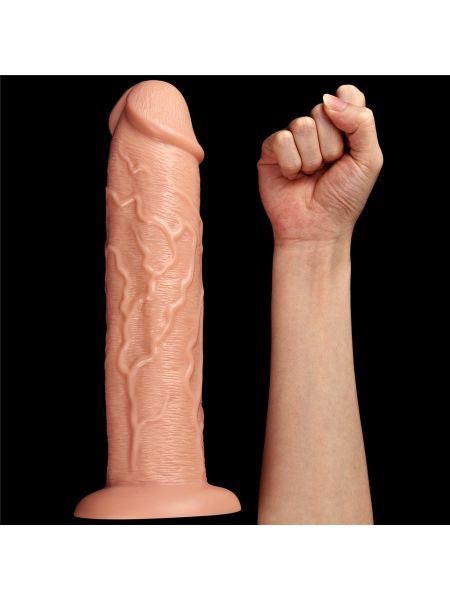 Ogromne grube dildo z przyssawką wibracje 28 cm - 5