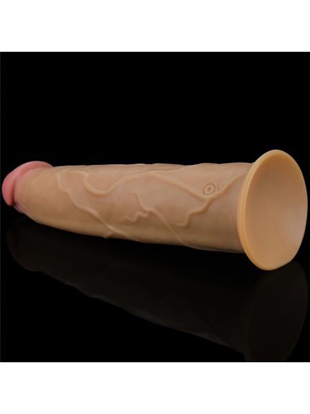 Analny giętki penis z przyssawką żylasty 23cm - 8