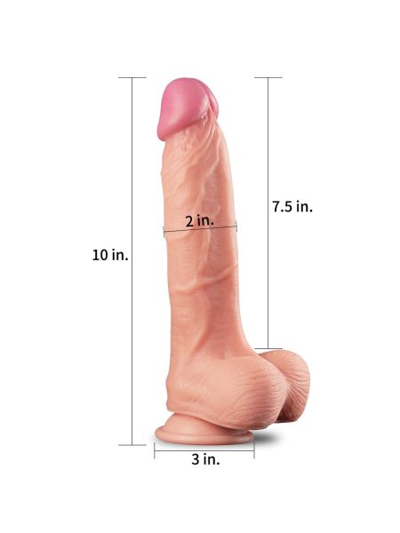 Żylasty giętki realistyczny penis silikonowe dildo - 2