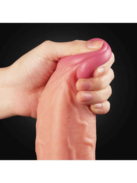 Żylasty giętki realistyczny penis silikonowe dildo - 3