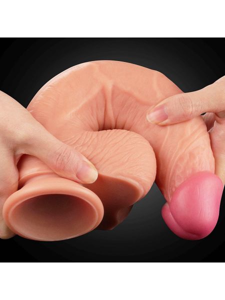 Żylasty giętki realistyczny penis silikonowe dildo - 5