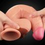 Żylasty giętki realistyczny penis silikonowe dildo - 6
