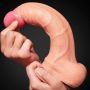 Żylasty giętki realistyczny penis silikonowe dildo - 9