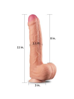 Giętkie dildo z przyssawką realistyczne  penis 28cm - image 2