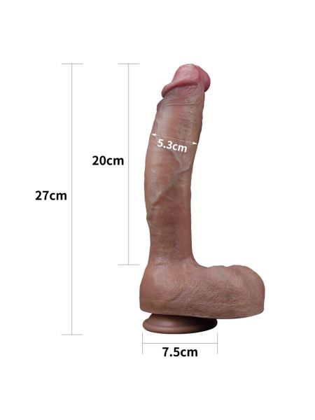 Sexowny długi  penis realistycznie wykończony 27 cm - 2