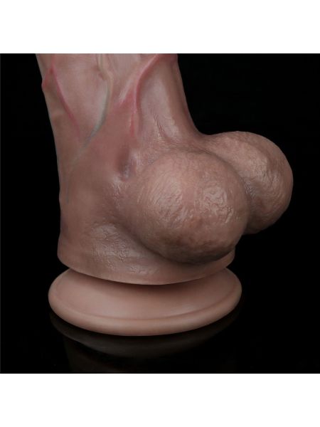 Gruby realistyczny penis z żyłami przyssawką i jądrami 29 cm - 14