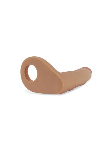 Gumowy strap-on sztuczny sex analny otwór na penisa 17,5 cm - 4