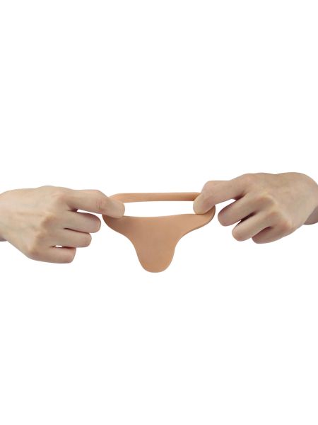 Gumowy strap-on sztuczny sex analny otwór na penisa 17,5 cm - 5
