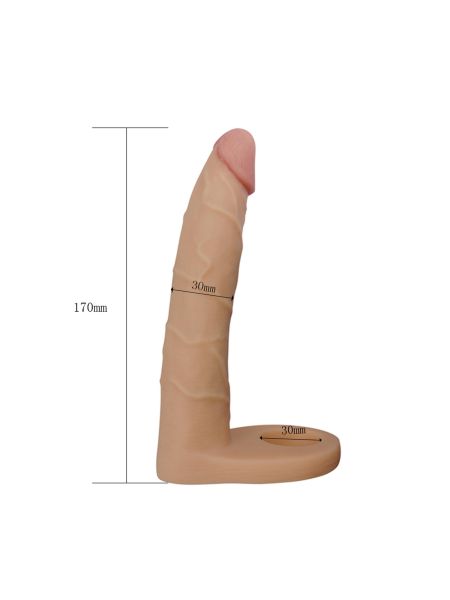 Gumowy strap-on sztuczny sex analny otwór na penisa 17,5 cm - 6