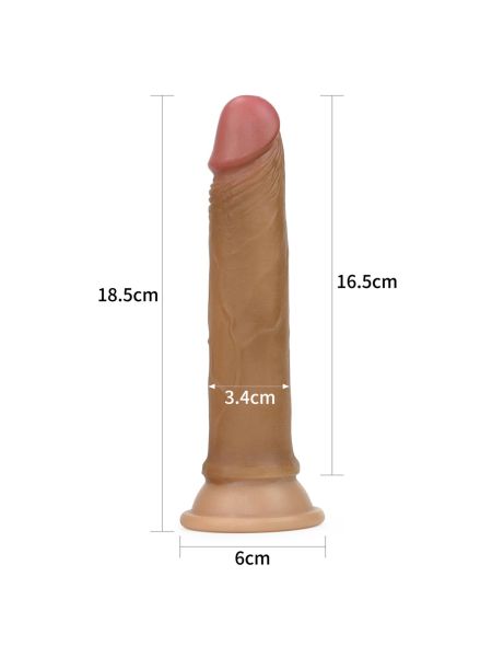 Sex zabawka duże giętkie dildo na przyssawce 18,5 - 2