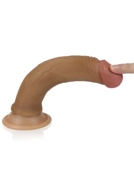 Sex zabawka duże giętkie dildo na przyssawce 18,5 - 8