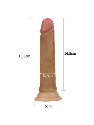 Sex zabawka duże giętkie dildo na przyssawce 18,5 - image 2