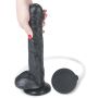 Żylaste czarne dildo przyssawka i wytrysk 28 cm - 5