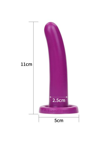 Fioletowe dildo do strap-ona zabawy analne silikonowy 11 cm - 8