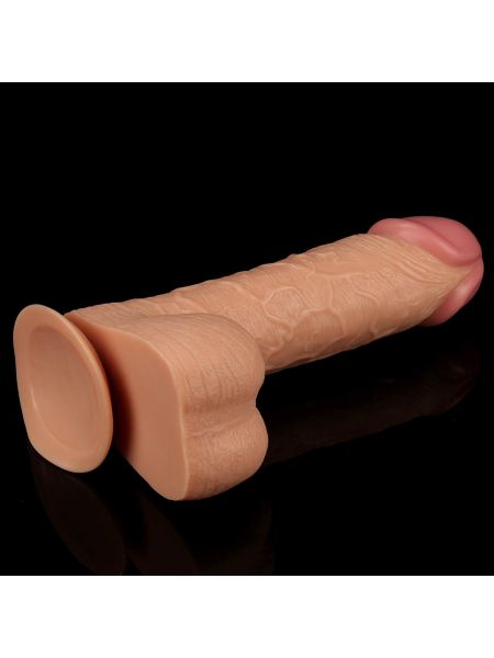Silikonowy gruby giętki  penis z przyssawką 24,5 cm - 4