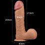 Silikonowy gruby giętki  penis z przyssawką 24,5 cm - 8